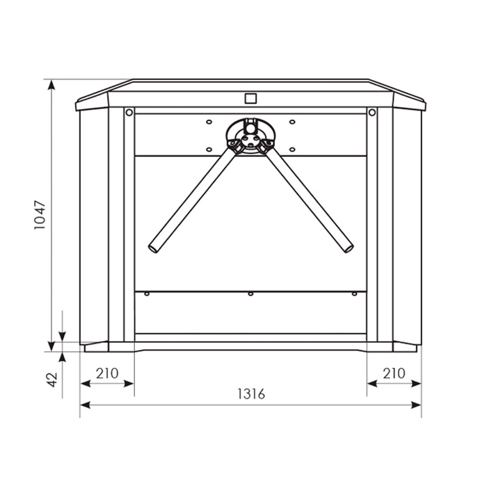 Турнікет-трипод Lot Calisto сталь полірована нержавіюча