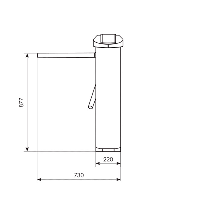 Turnstile-tripod Lot Calisto BG polished stainless steel